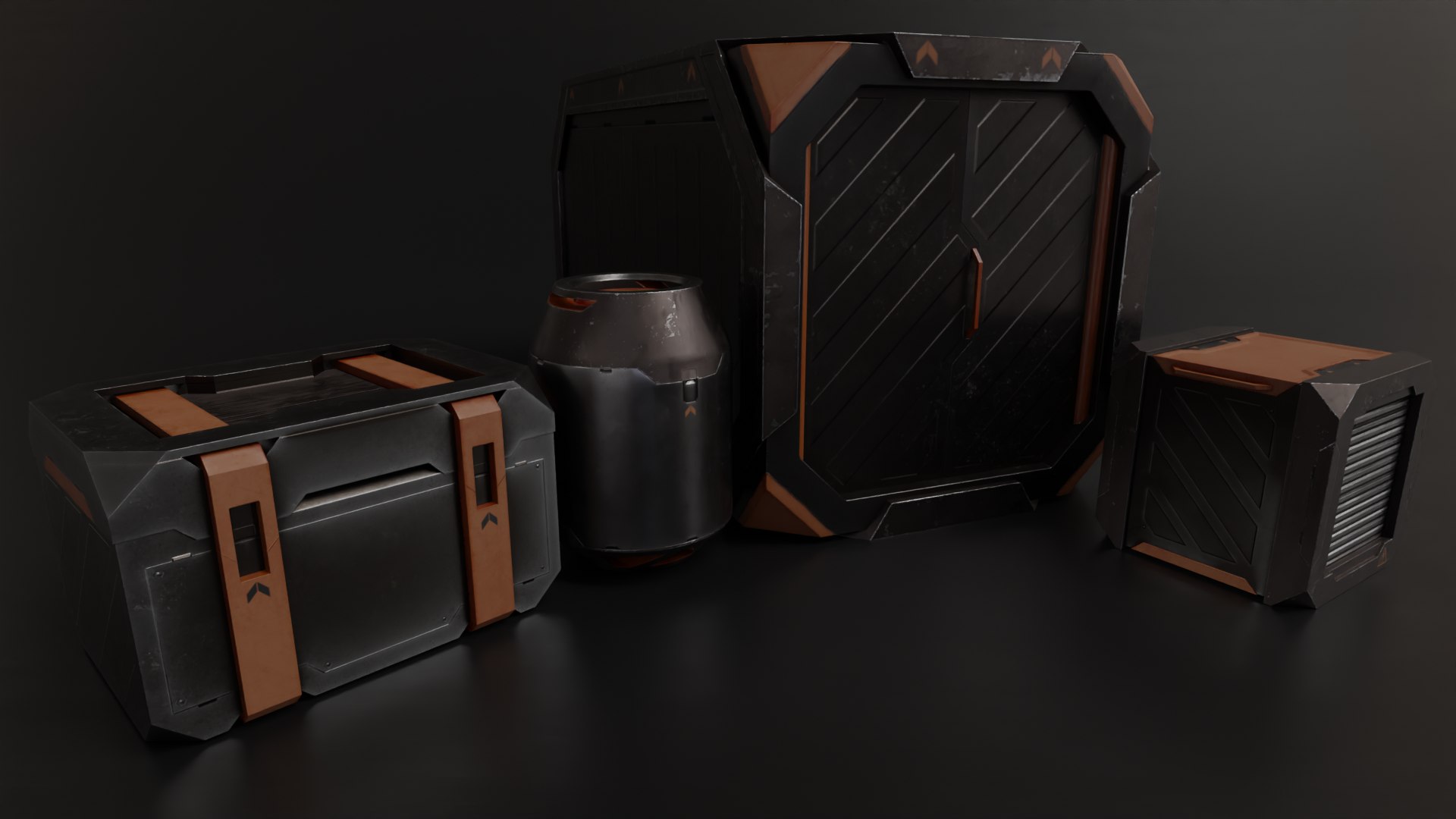 Sci-Fi Crates pack - Game ready model https://p.turbosquid.com/ts-thumb/04/Xdi3TF/MY/darkorange/png/1689799264/1920x1080/fit_q87/9851a6fbbda5b729d632732faa3a84cf169f21d9/darkorange.jpg
