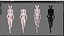 Bunny Girl 0002 - Rig - Unreal - Unity - Blender - Animado - Personagem Feminina Realista