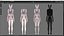 Bunny Girl 0002 - Rig - Unreal - Unity - Blender - Animado - Personagem Feminina Realista