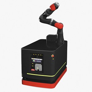 3D Mobile Robot Hand Rigged for Maya