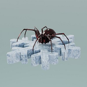 House Decoration Spider Statue 3D model