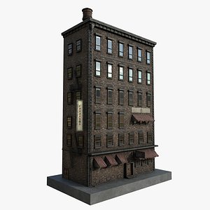 Old New york buildings 1930 8 Coffeeshop 3D model