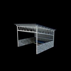 3D Bus Stop 3D model