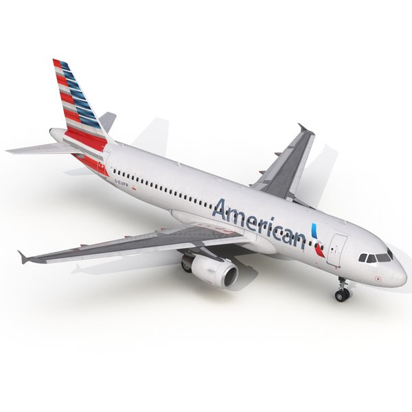 3d airbus a320 american airlines