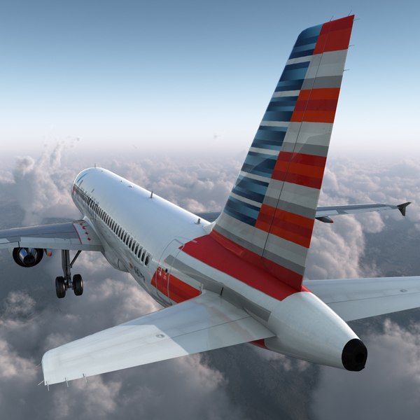 3d airbus a320 american airlines