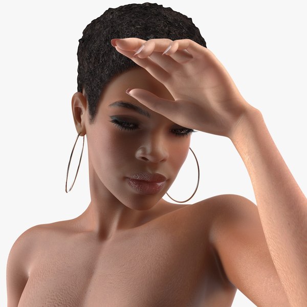 3D nude light skin black
