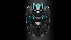 sci-fi helmet 3D