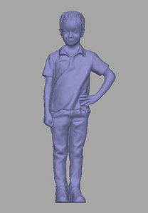 3D model scanned child background