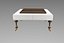 Modello 3d Pouf quadrato Tristen con vassoio