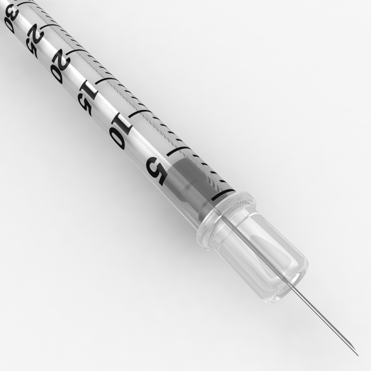 3d model bd insulin syringe 0