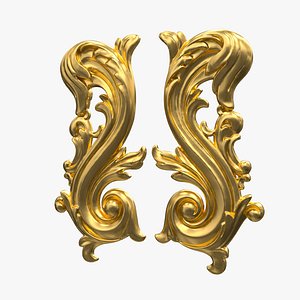 Plaster Decorative Bow DS477 model