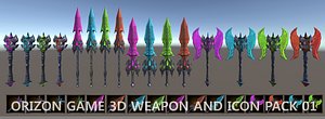 unity fantasy weapons 3D model