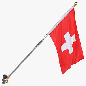 Switzerland Cloth Flag Wall Mount Animated