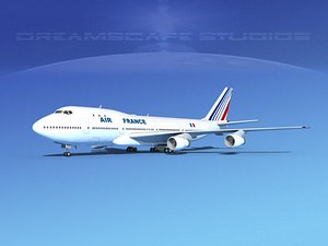 3d model of 747-100 boeing 747