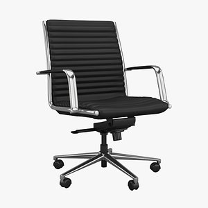 3D Leo Mid Back Leather Office Chair model