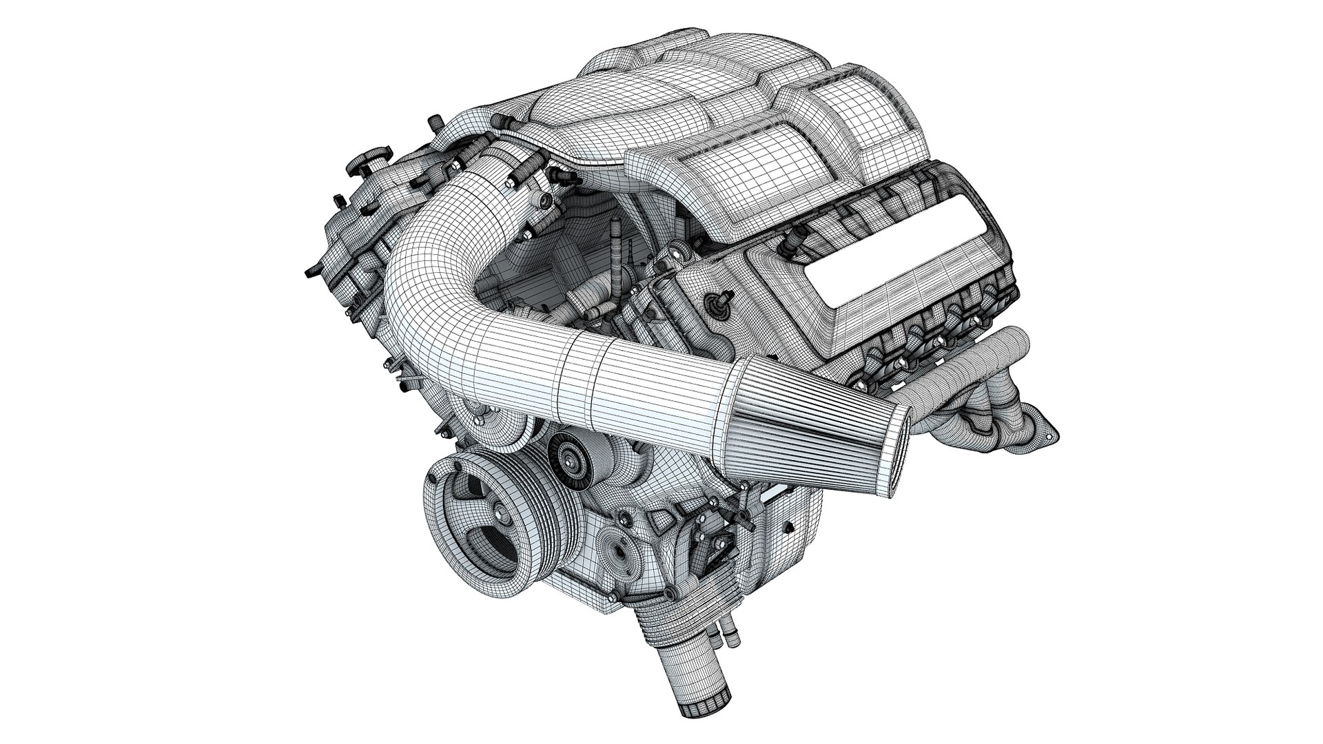 3D V8 Engine Model - TurboSquid 1513296
