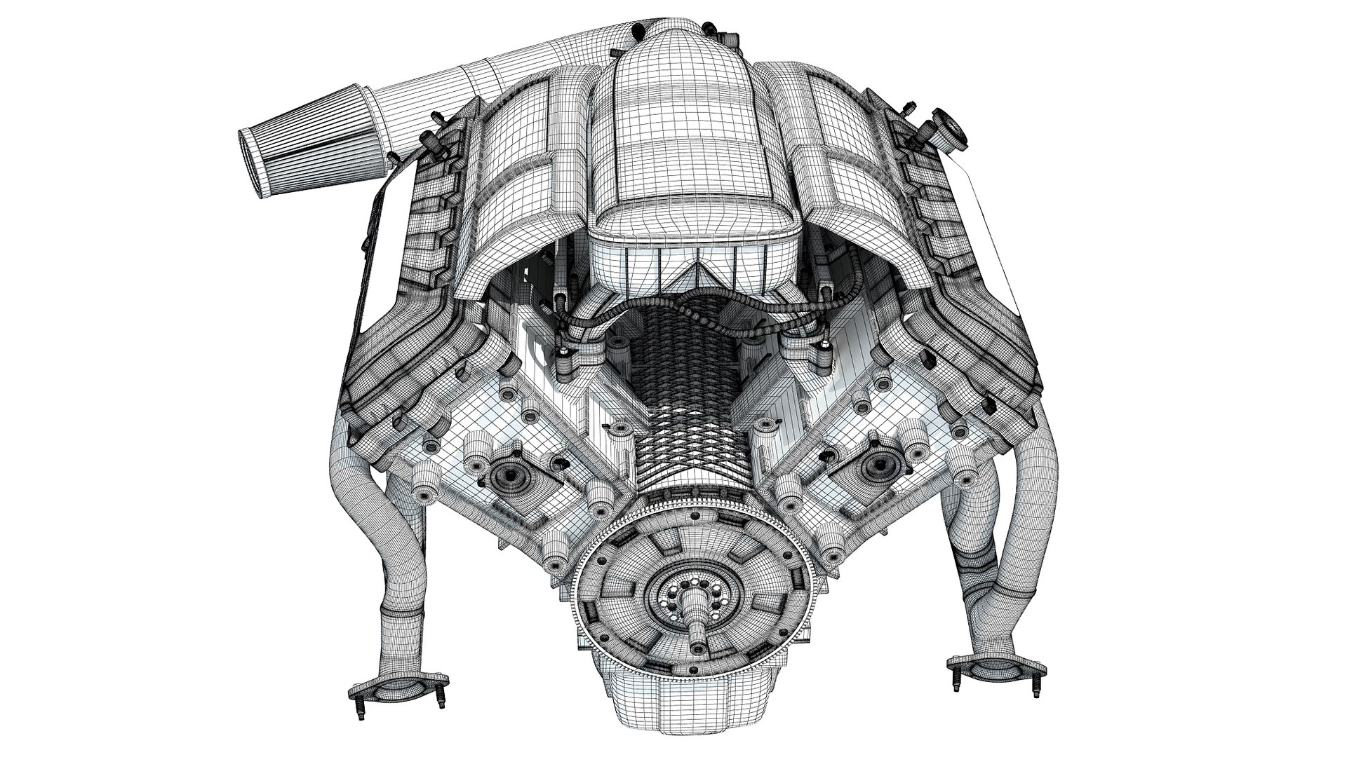 3D v8 engine model - TurboSquid 1513296