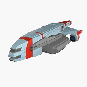 Low-poly spaceship
