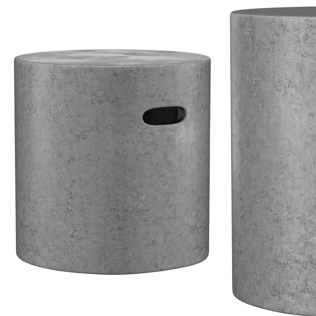 3D CAST CONCRETE CYLINDER TurboSquid 1906022