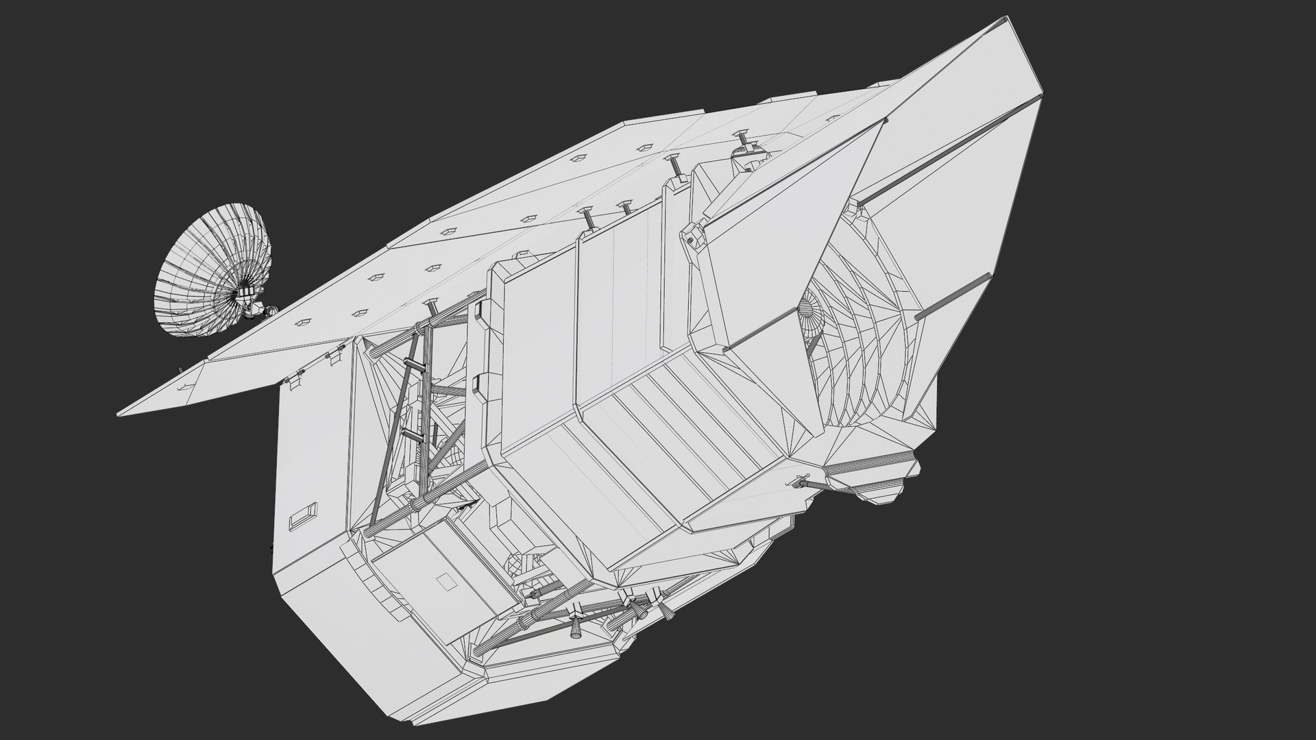 3D Nancy Grace Roman Space Telescope model https://p.turbosquid.com/ts-thumb/05/KwGje6/Y7/screenshot051/png/1749334827/1920x1080/fit_q87/ef87256705c7fcbae86d12b28e24414fbaeda098/screenshot051.jpg