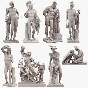 3D Classical Heroes and Mythic Figures model