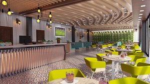 3D model cafe design