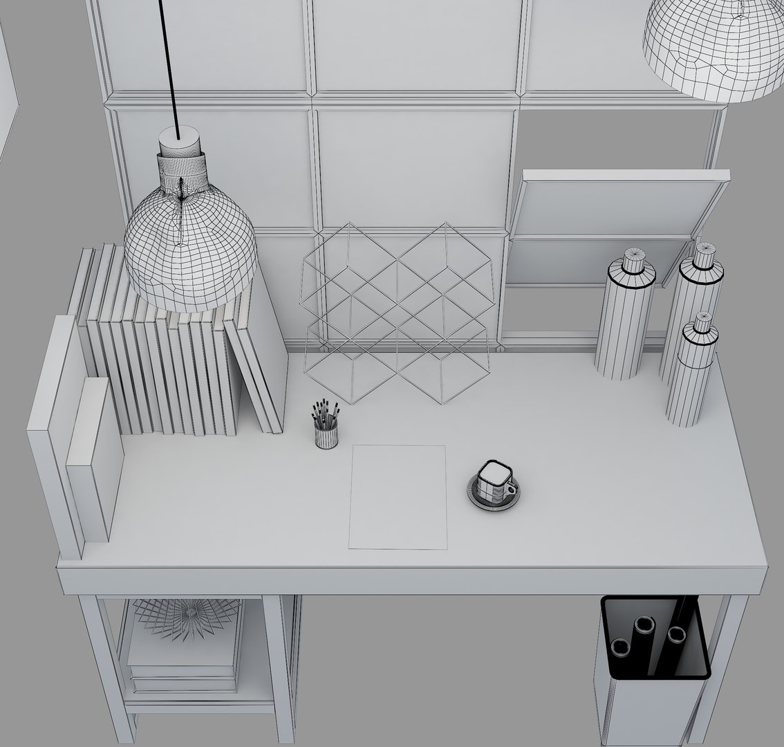 3D desk work model - TurboSquid 1676254