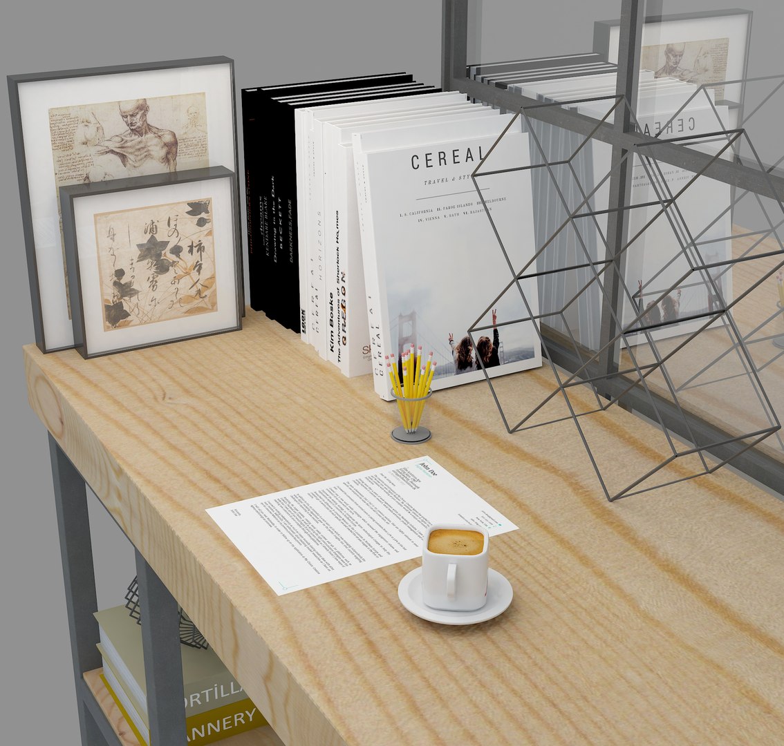 3D desk work model - TurboSquid 1676254