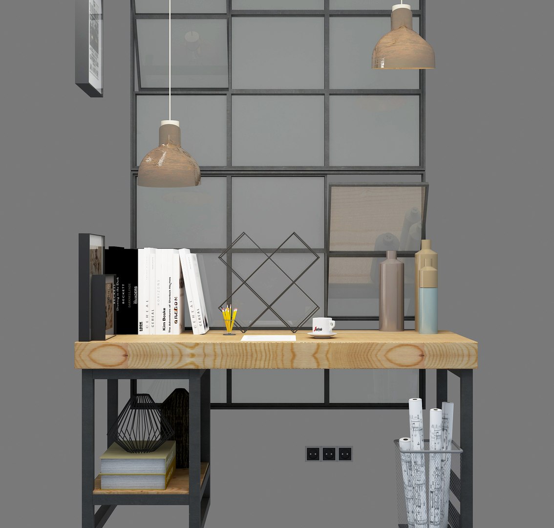 3D desk work model - TurboSquid 1676254