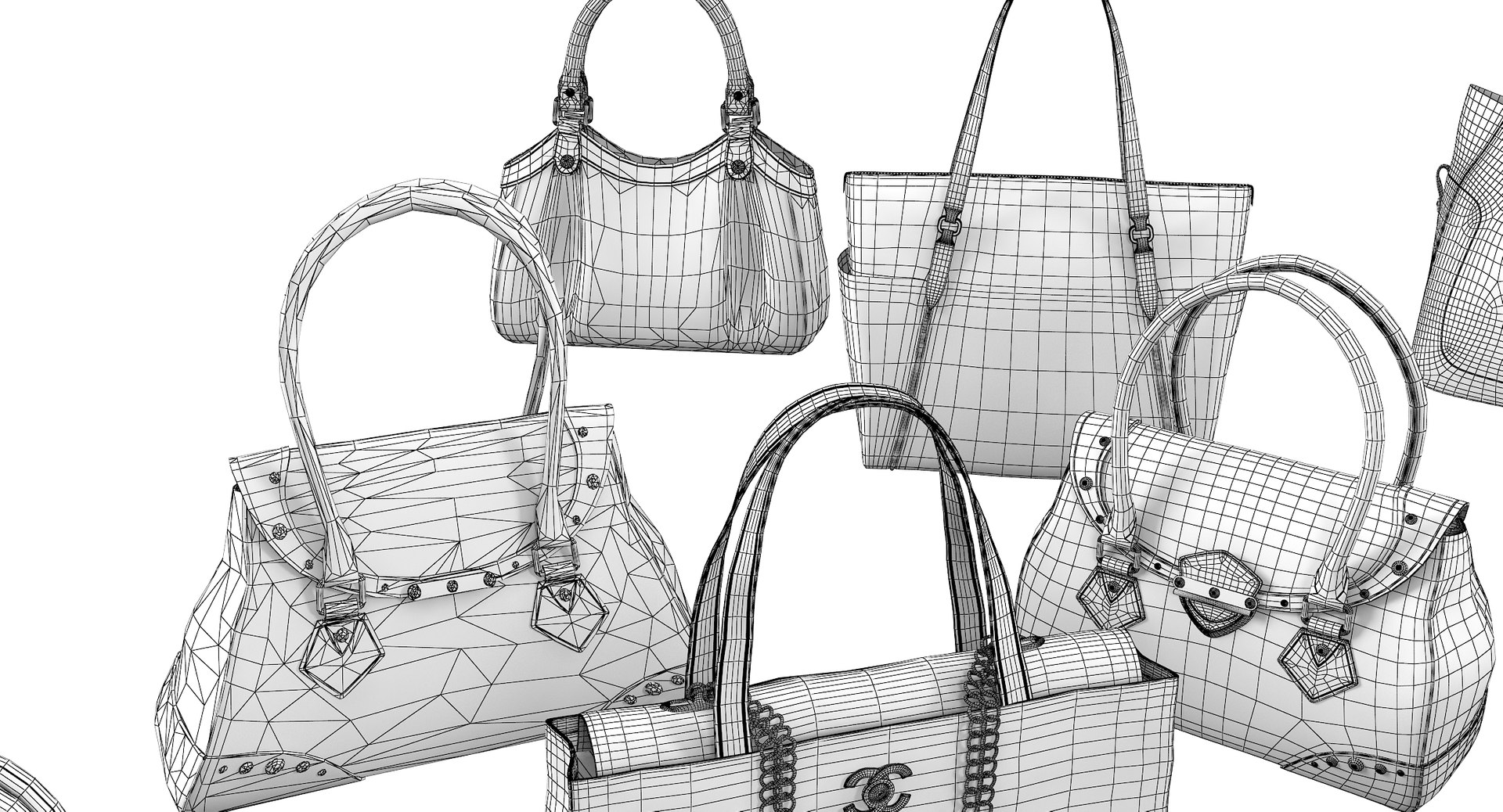 3D realistic luxury women bags - TurboSquid 1299925