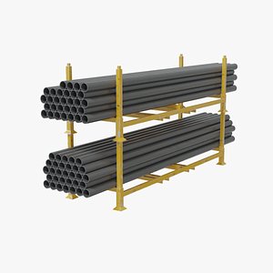 Pipes Storage Rack 3D model
