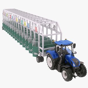 Horse Start Gate With Tractor