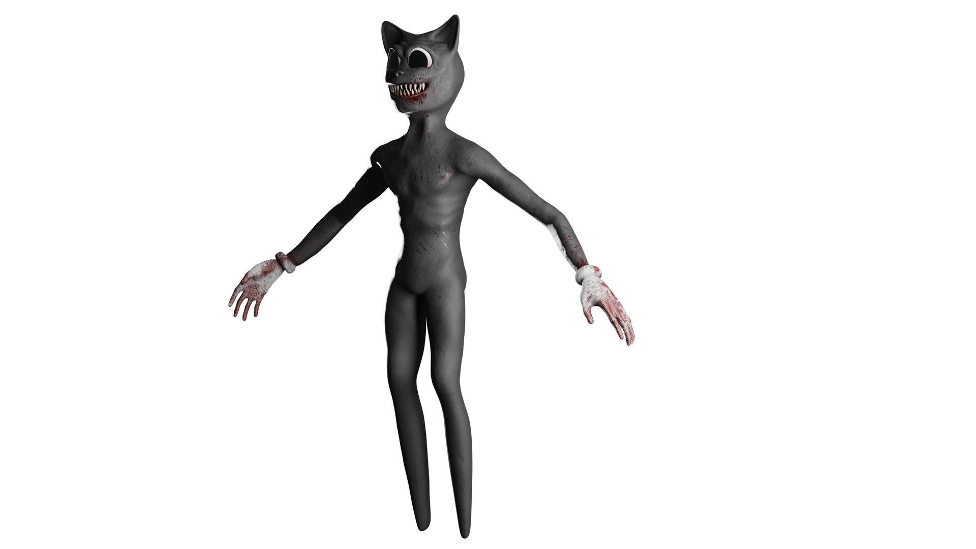 3D Cartoon Cat IK Rigged Trevor Henderson TurboSquid 2096381