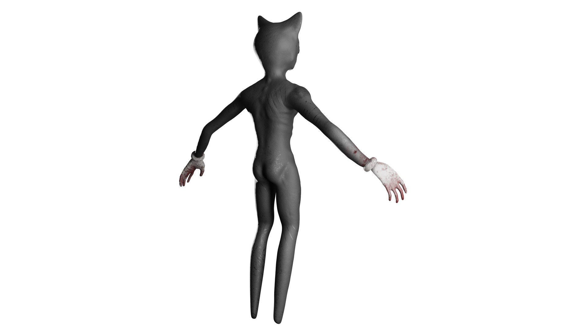 3D Cartoon Cat IK Rigged trevor henderson - TurboSquid 2096381