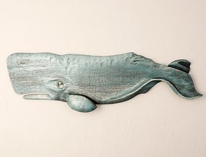 Hand-Carved Sperm Whale