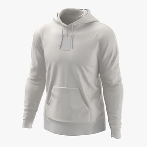 3D male standard hoodie worn model