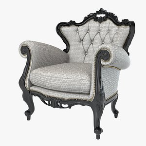 3ds max baroque wing chair