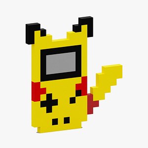 3D Pikachu Game Boy model