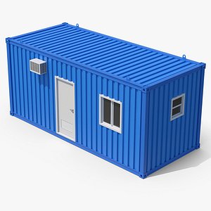 3D Portable Construction Site Cabin