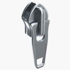 Coil Zipper Slider Metal 3D model
