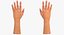 Customizable Rigged Low Poly Hands