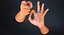 Customizable Rigged Low Poly Hands