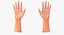 Customizable Rigged Low Poly Hands