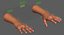 Customizable Rigged Low Poly Hands