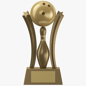3D Bowling Trophy model