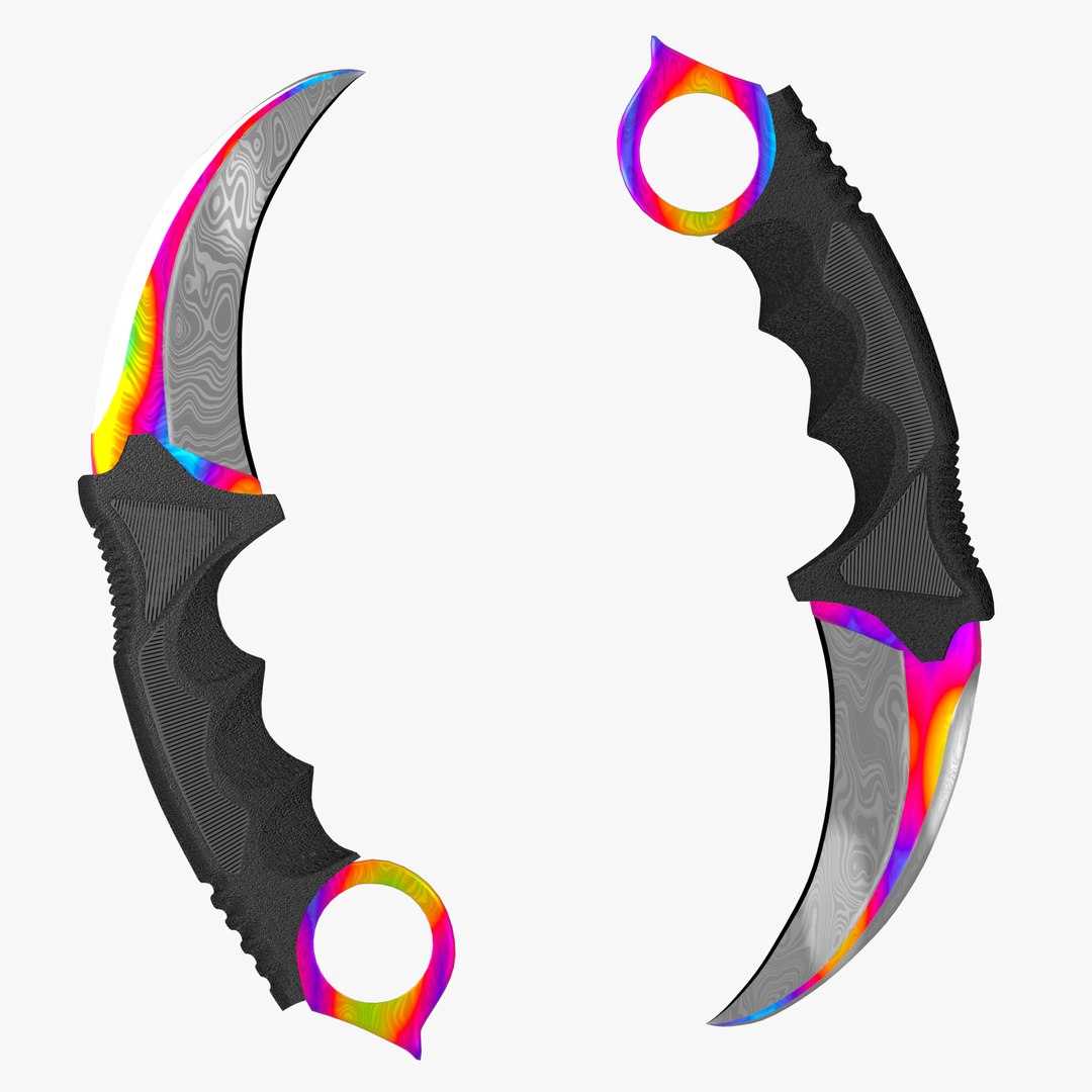 3D Model Colourful Karambit Knife Pbr - TurboSquid 1692321