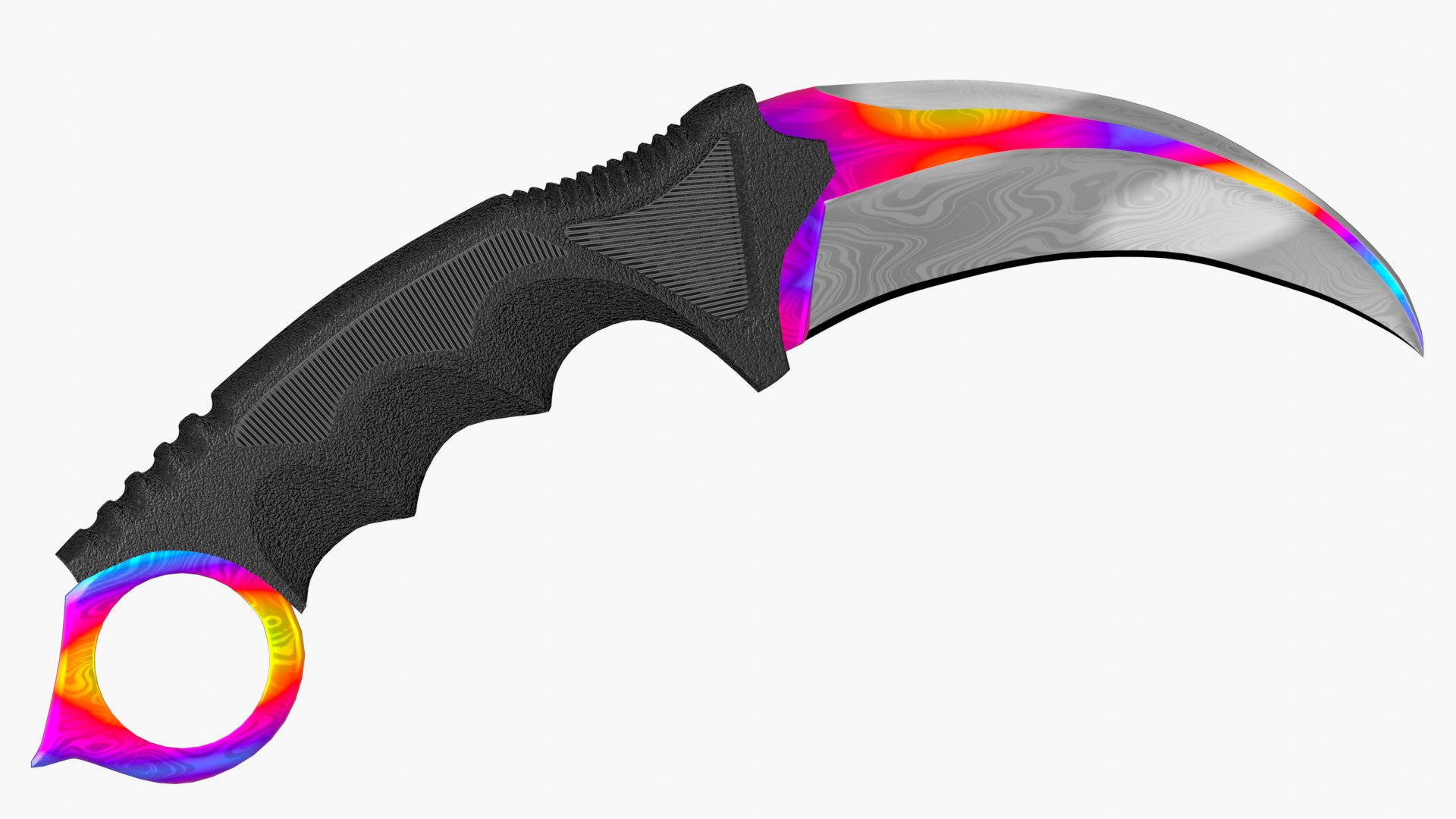 3D Model Colourful Karambit Knife Pbr - TurboSquid 1692321