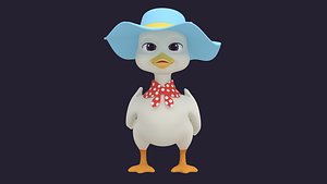 Asset - Cartoons - Animals - Duck - Hight poly 3D model