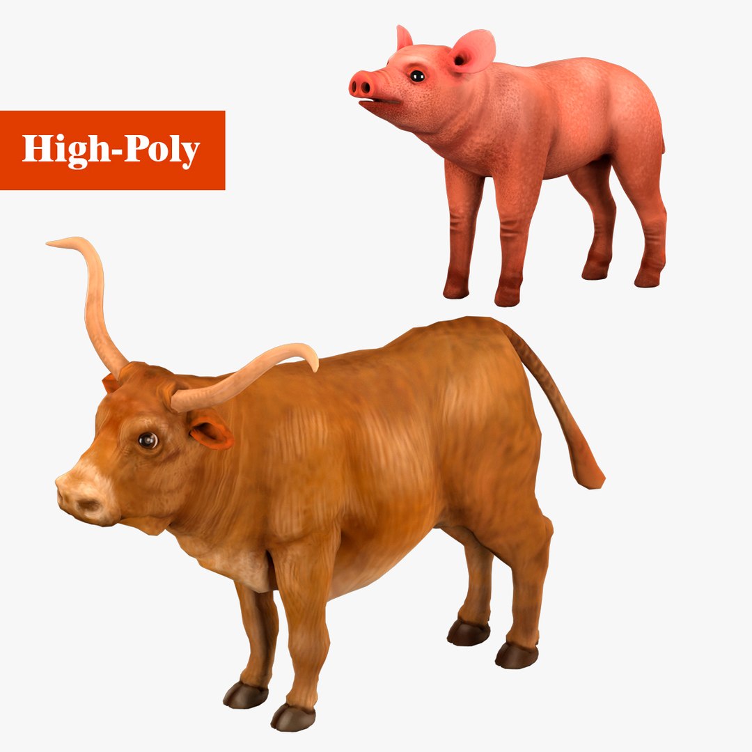 3D Pig Bull Rig High-poly Textured Model - TurboSquid 2345743