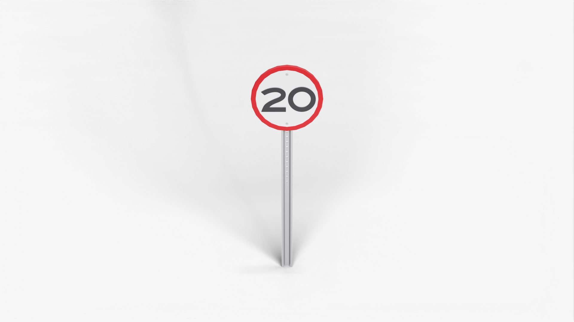 Speed Limit Road Sign 20 3D - TurboSquid 2211947